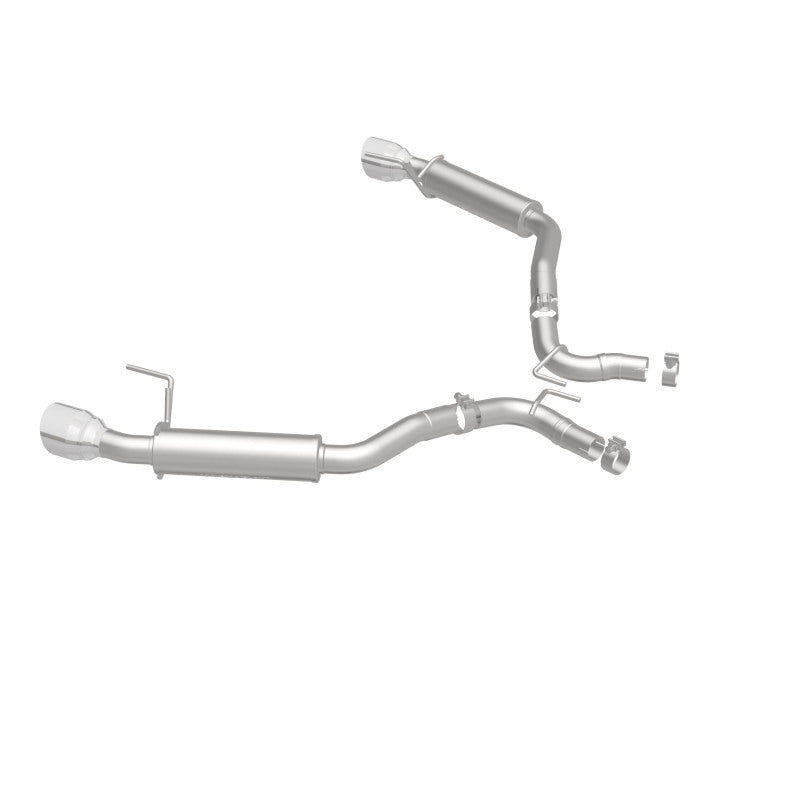 Eje trasero MagnaFlow, SS, 2,5 pulgadas, competición, punta de 4,5 pulgadas pulida dividida doble 2015 Ford Mustang Ecoboost