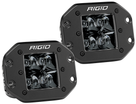 Rigid Industries D2 - Focos de montaje empotrado edición medianoche
