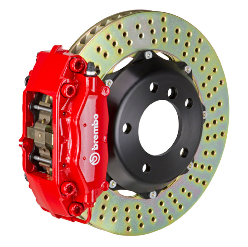 Brembo 05-11 Elise (excepto equipado con 4 pinzas) Fr GT BBK 4Pist Cast 2pc 328x28 2pc Rtr Drill-Red