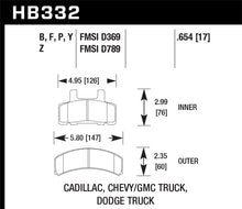 Cargar imagen en el visor de la galería, Hawk 1999-2000 Cadillac Escalade HPS 5.0 Front Brake Pads