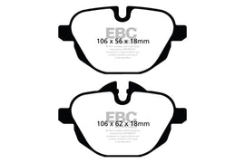 EBC 11+ BMW X3 2.0 Turbo (F25) Pastillas de freno traseras Redstuff