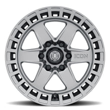 Cargar imagen en el visor de la galería, ICON Raider 17x8.5 6x120 0mm Offset 4.75in BS Titanium Wheel