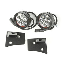 Cargar imagen en el visor de la galería, Rugged Ridge 07-18 Jeep Wrangler JK Textured Black Round Windshield LED Kit w/ Brackets