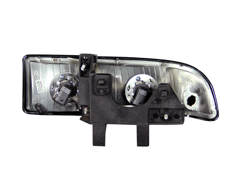 ANZO 1998-2005 Chevrolet S-10 Faros delanteros de cristal, color negro