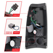 Cargar imagen en el visor de la galería, ANZO 1999-2007 Chevrolet Silverado 1500 luces traseras LED rojo/transparente