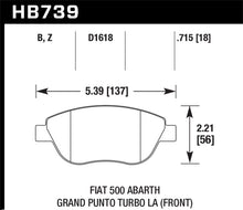 Cargar imagen en el visor de la galería, Hawk 2013 Fiat 500 Abarth Pastillas de freno delanteras HPS 5.0 Street