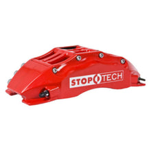 Cargar imagen en el visor de la galería, StopTech 03-06 Evo Front BBK w/ Red ST-60 Calipers Slotted 355x32mm Rotors Pads and SS Lines