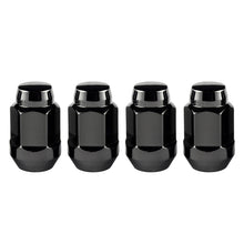 Cargar imagen en el visor de la galería, McGard Hex Lug Nut (Cone Seat Bulge Style) M14X1.5 / 22mm Hex / 1.635in. Length (4-Pack) - Black