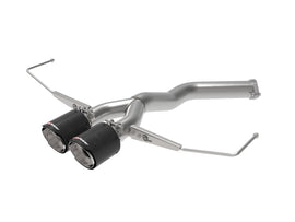 aFe Takeda Escape con eje trasero 304 SS de 3 pulg.-2.5 pulg. con punta de carbono 19-20 Hyundai Veloster I4-1.6L(t)