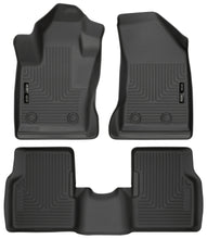Cargar imagen en el visor de la galería, Husky Liners 2017 Jeep Compass Weatherbeater Revestimientos negros para el piso del asiento delantero y segundo