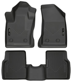 Husky Liners 2017 Jeep Compass Weatherbeater Revestimientos negros para el piso del asiento delantero y segundo