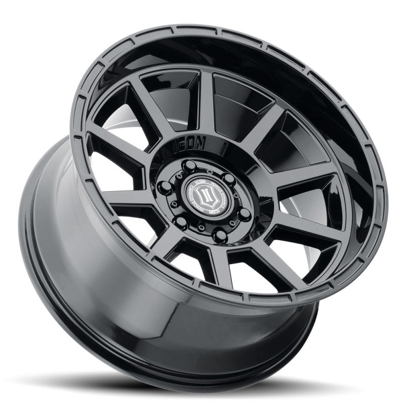 ICON Recoil 20x10 6x5.5 -24mm Offset 4.5in BS Rueda negra brillante