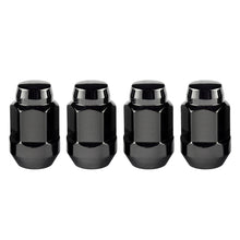 Cargar imagen en el visor de la galería, McGard Hex Lug Nut (Cone Seat Bulge Style) M12X1.5 / 3/4 Hex / 1.45in. Length (4-Pack) - Black