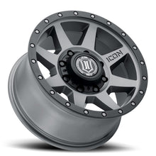 Cargar imagen en el visor de la galería, ICON Rebound 17x8.5 8x6.5 13mm Offset 5.25in BS Rueda de titanio de 121.4mm de diámetro