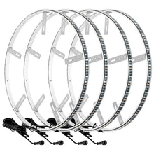 Cargar imagen en el visor de la galería, Oracle LED Illuminated Wheel Rings - Double LED - Red SEE WARRANTY