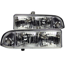 Cargar imagen en el visor de la galería, ANZO 1998-2005 Chevrolet S-10 Faros delanteros de cristal cromados