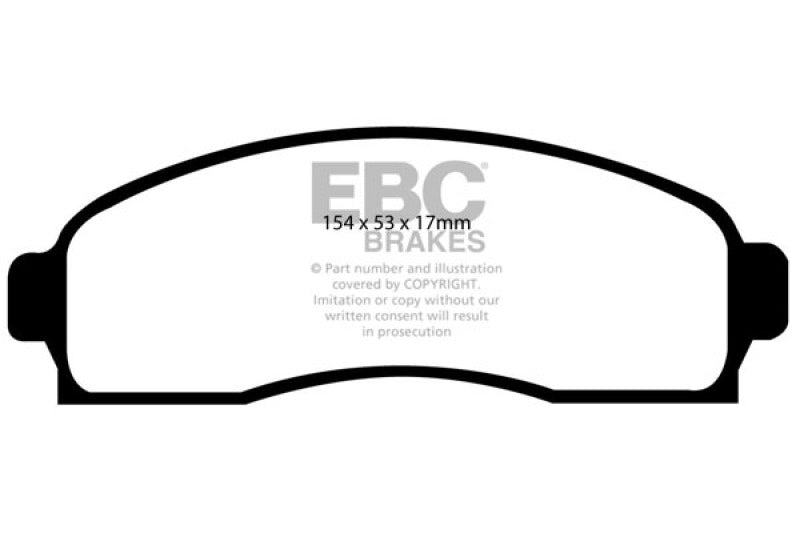EBC 02-05 Ford Explorer 4.0 2WD Pastillas de freno delanteras extra resistentes