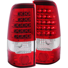 ANZO 1999-2007 Chevrolet Silverado 1500 luces traseras LED rojo/transparente