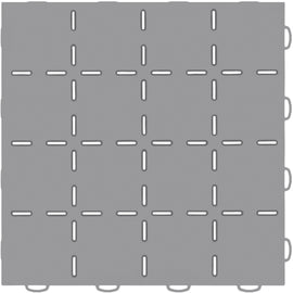 WeatherTech TechFloor 12in x 12in Solid Floor Tile w/ Raised Squares - Grey