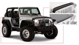 Bushwacker 07-18 Jeep Wrangler Trail Armor Protector de capó y portón trasero sin capó Power Dome - Negro