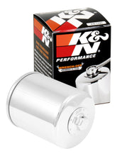 Load image into Gallery viewer, K&amp;N Harley Davidson 3in OD x 4.063in H Chrome Oil Filter