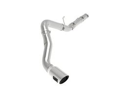 aFe ATLAS Sistema de escape de acero de alumbre con respaldo DPF de 5 pulgadas con punta pulida 19-20 camionetas diésel Ram L6-6.7L (td)