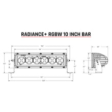 Cargar imagen en el visor de la galería, Rigid Industries Radiance+ 10 pulgadas. Barra de luz RGBW