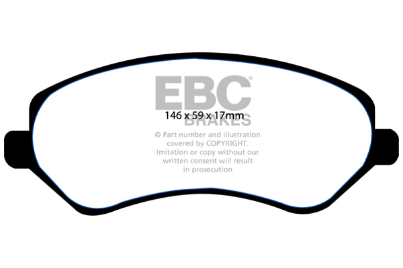 EBC 04-07 Chrysler Town &amp; Country 3.3 Tambores traseros Pastillas de freno delanteras Greenstuff