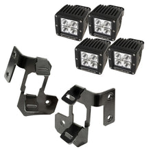 Cargar imagen en el visor de la galería, Rugged Ridge 07-18 Jeep Wrangler JK Semi-Gloss Black Square A-Pillar LED Light Mount Kit