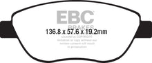 Cargar imagen en el visor de la galería, EBC 14-17 Fiat 500 Redstuff Pastillas de freno delanteras de cerámica con poco polvo