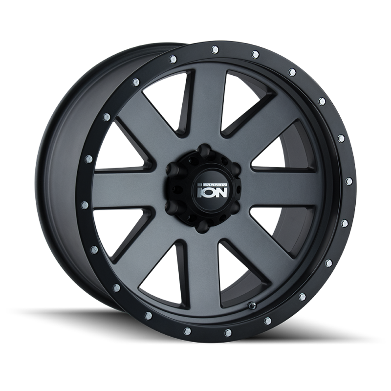ION Type 134 18x10 / 6x139.7 BP / -19mm Offset / 106mm Hub Matte Gunmetal/Negro Beadlock Rueda