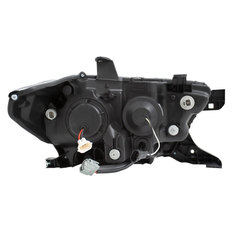 ANZO 2016-2017 Toyota Tacoma Faros delanteros tipo proyector con interruptor estilo tablón negro con ámbar y DRL
