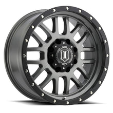 Cargar imagen en el visor de la galería, ICON Alpha 20x9 8x6.5 19mm Offset 5.75in BS 125.2mm Rueda de metal color pistola