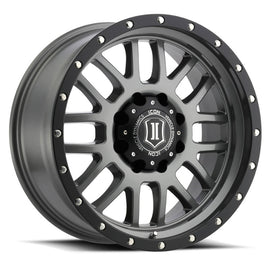 ICON Alpha 20x9 8x6.5 19mm Offset 5.75in BS 125.2mm Rueda de metal color pistola