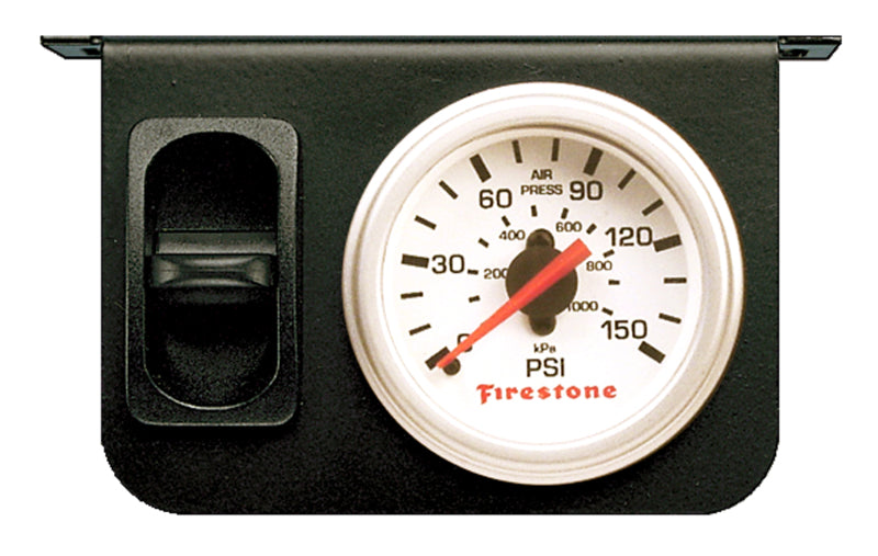 Ajuste de aire de Firestone Panel de control eléctrico de nivelación con indicador único 0-150 psi - Blanco (WR17602229)