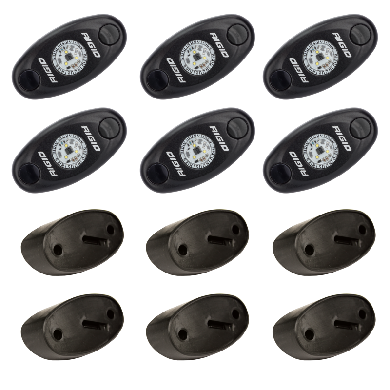 Kit de luces Rock de Rigid Industries: blanco frío (6 luces)