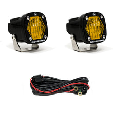 Cargar imagen en el visor de la galería, Baja Designs S1 Luz LED ámbar de curvas anchas con par de soportes de montaje