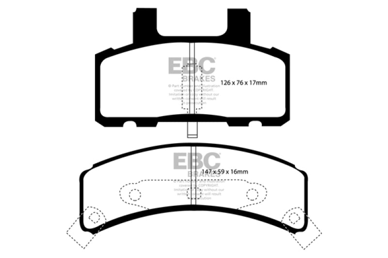 EBC 99-01 Cadillac Escalade 5.7 Pastillas de freno delanteras Greenstuff