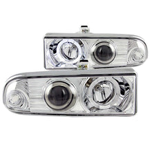 Cargar imagen en el visor de la galería, ANZO 1998-2005 Chevrolet S-10 Faros delanteros con proyector con halo cromado