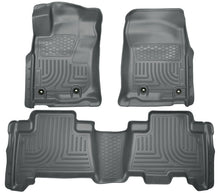 Cargar imagen en el visor de la galería, Husky Liners 2013 Toyota 4Runner WeatherBeater Grey Front &amp; 2nd Seat Floor Liners