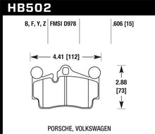 Cargar imagen en el visor de la galería, Hawk Porsche / Volkswagen HPS Street Rear Brake Pads