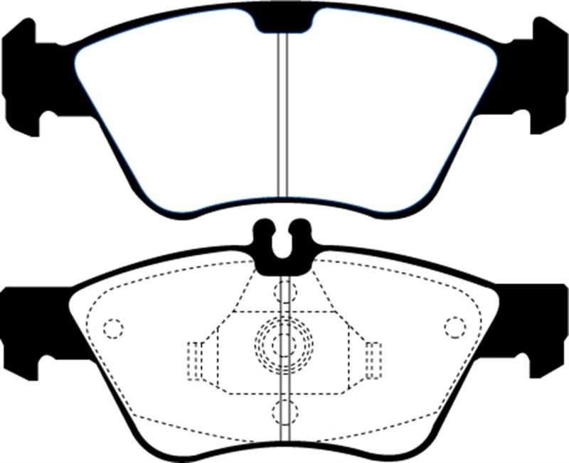 EBC 03-08 Chrysler Crossfire 3.2 Pastillas de freno delanteras Greenstuff