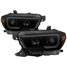 Cargar imagen en el visor de la galería, xTune 16-18 Toyota Tacoma SR/SR5 DRL Proj Headlights w/Turn Signal - Blk Smk (PRO-JH-TTA16-SR-BSM)