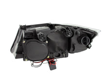 Cargar imagen en el visor de la galería, ANZO 2006-2008 BMW 3 Series E90-E91 Projector Headlights w/ Halo w/ LED Bar Black (CCFL)