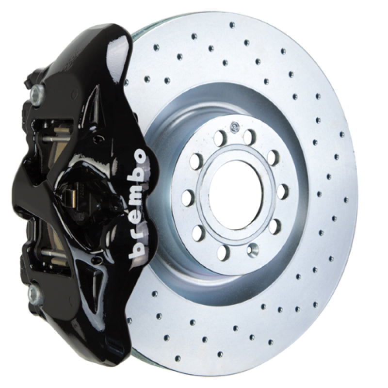 Brembo 05-10 Jetta GLI Front GT BBK 4 pistones fundidos 345x30 1 pieza rotor perforado-negro
