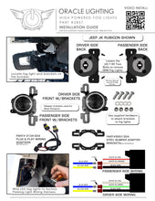 Cargar imagen en el visor de la galería, Oracle LED Fog Light Adapter Brackets for Steel Bumper Wrangler SEE WARRANTY