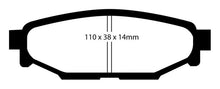 Cargar imagen en el visor de la galería, EBC 12+ Subaru BRZ 2.0 (solid rear rotors) Redstuff Rear Brake Pads
