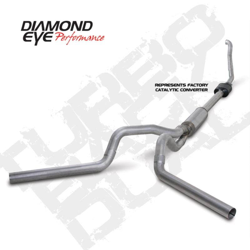 KIT Diamond Eye 4in TB DUAL AL: 94-97 FORD 7.3L F250/F350 PWRSTROKE NFS CON CARB EQUIV STDS