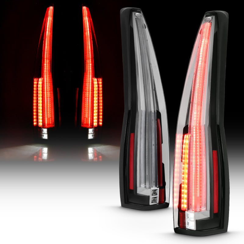 ANZO 2007-2014 Cadillac Escalade luces traseras LED rojo/transparente