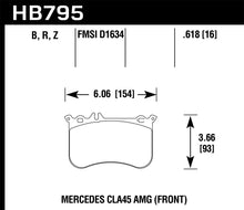 Cargar imagen en el visor de la galería, Hawk 14-17 Mercedes-Benz CLA 45 AMG Pastillas de freno delanteras de cerámica de rendimiento